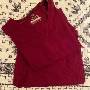 Wine red scrub set